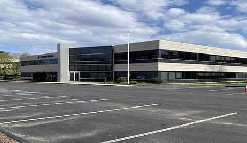 An office building in an industrial park in Norwell, MA.