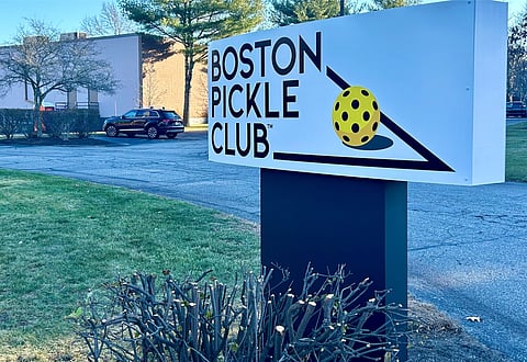 Boston Pickle Club sign at its Norwell location.