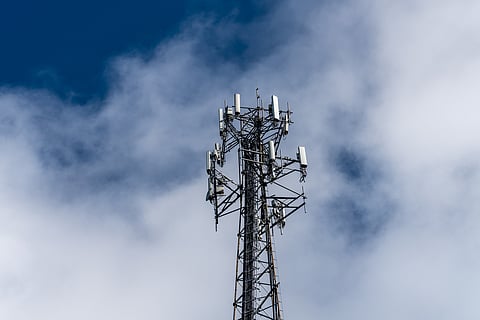 A cell phone tower