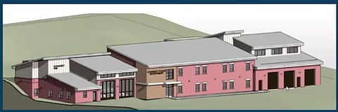An initial rendering of the new public safety complex.