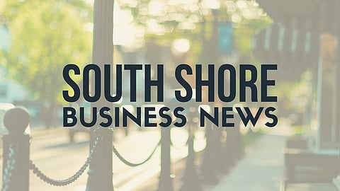 Main Street with the words "South shore business news" over it