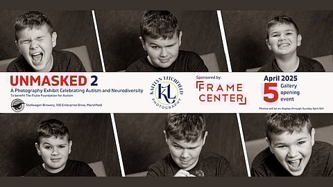 flyer for Stellwagen event photography exhibit about autism