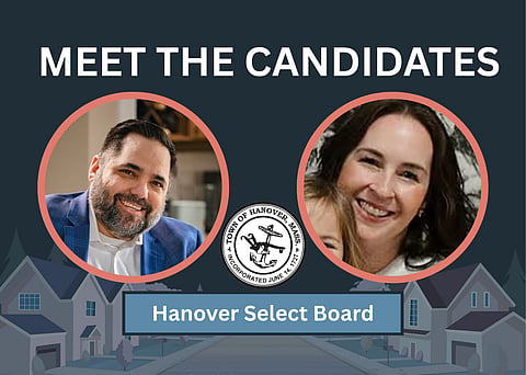 Rachele Hughes and Nick Spolsino are seeking a seat on the Hanover Select Board