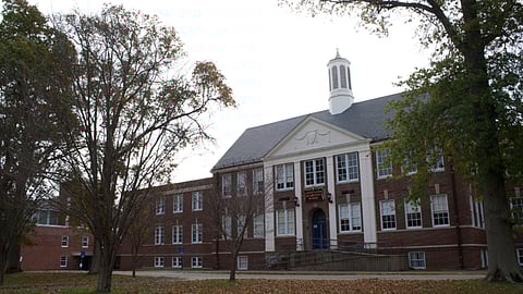 Exterior of old Gates school property, red brick