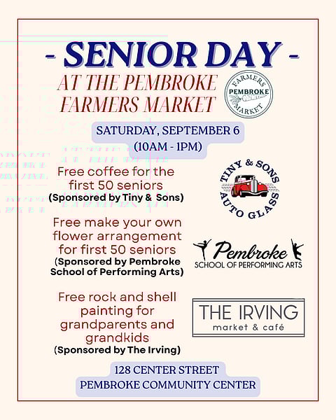 Senior Day at the Pembroke Farmers Market