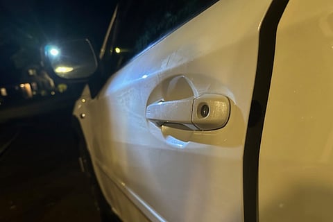 A car door.
