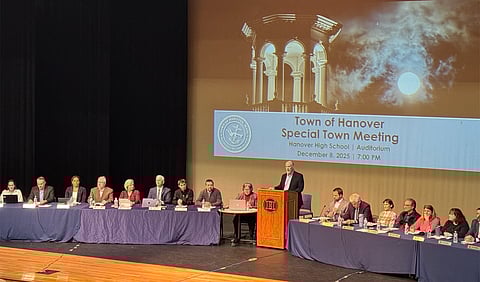 Government officials on stage