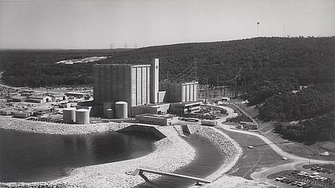 Pilgrim Nuclear Power Station before it began the process of decommissioning.