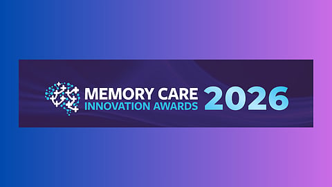 purple and blue logo for memory care innovation awards 2026