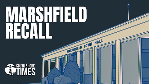 A stylized image of Marshfield Town Hall