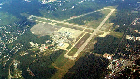 Aerial view of the south weymouth naval air station from 2006