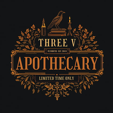 promo poster for three v apothecary