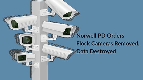 security cameras on a blue background