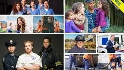 collage of first responders