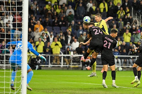 Nashville SC players in action against Inter Miami