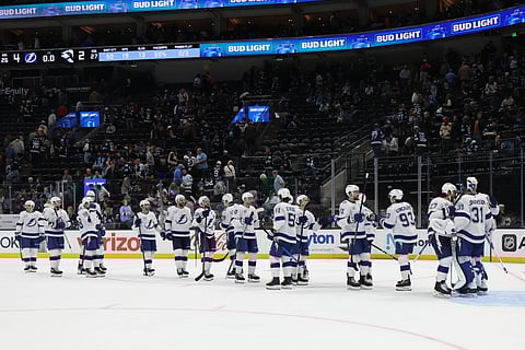 Tampa Bay Lightning players in action