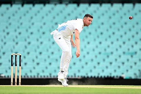 Josh Hazlewood bowling against Victoria
