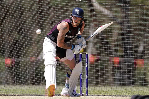 Ben Stokes trains ahead of the Ashes opener