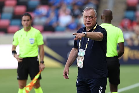 Dick Advocaat on the sidelines