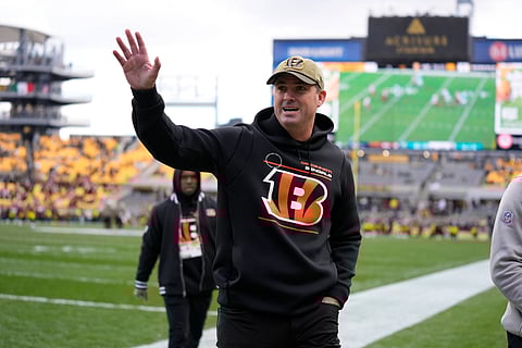 Zac Taylor acknowledges the crowd