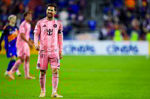 Lionel Messi in action