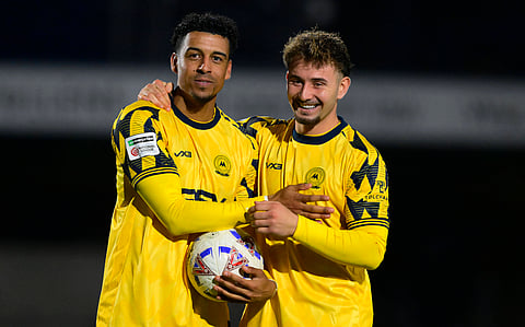 Eastbourne Borough players in action