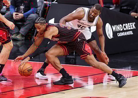 San Antonio Spurs players in action