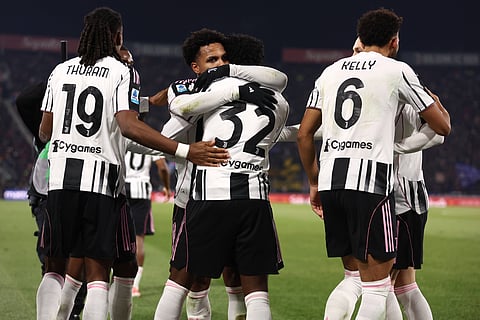 Juventus players in action