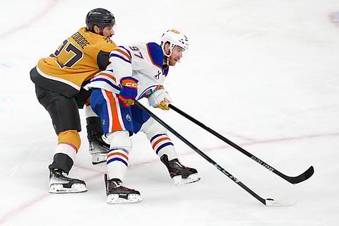 Vegas Golden Knights and Edmonton Oilers in action
