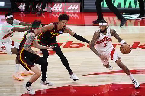 Brandon Ingram in action against Atlanta Hawks