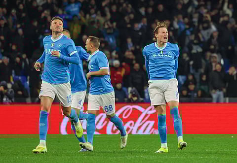 Scott McTominay celebrates his goal against Hellas Verona