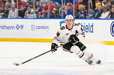 File photo of Chicago Blackhawks center Connor Bedard