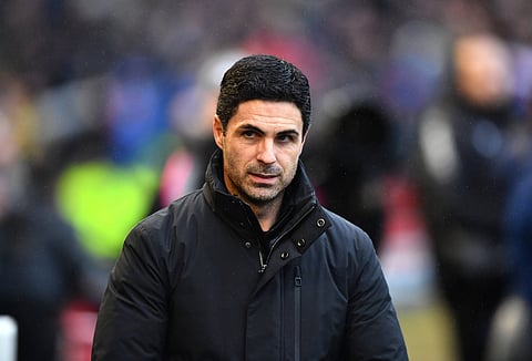 Arsenal manager Mikel Arteta during FA Cup clash against Portsmouth