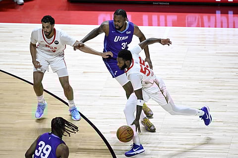 Utah Jazz and Chicago Bulls players in action