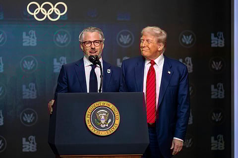 LA28 Chair and President Casey Wasserman with US President Donald Trump
