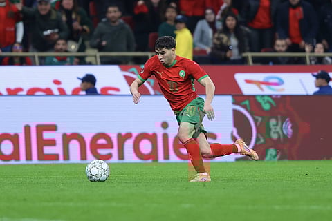 Brahim Diaz in action with Morocco