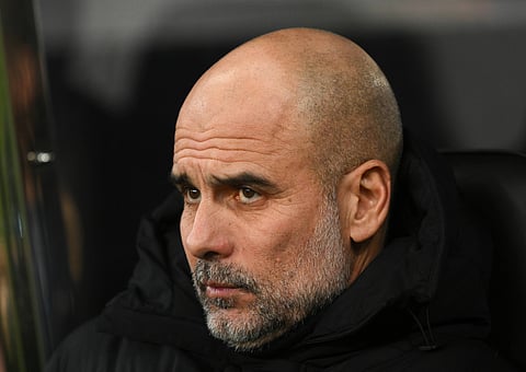 Pep Guardiola during Manchester City vs Newcastle United game