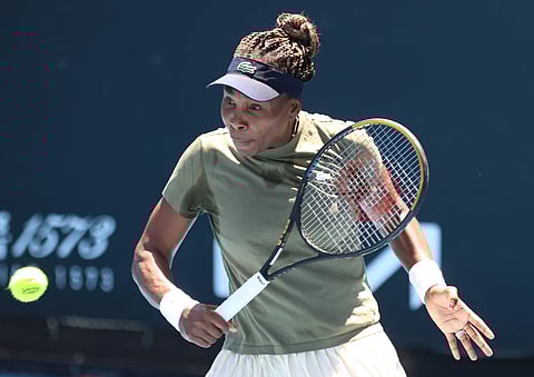 Venus Williams during practice session