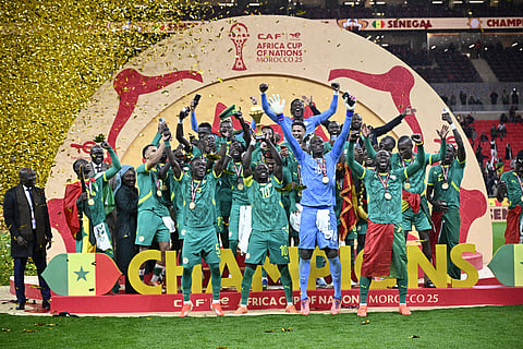 Senegal team lift the AFCON title