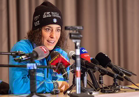 Federica Brignone during press conference