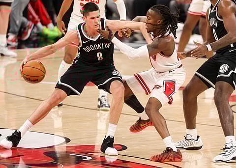 Chicago Bulls and Brooklyn Nets players in action