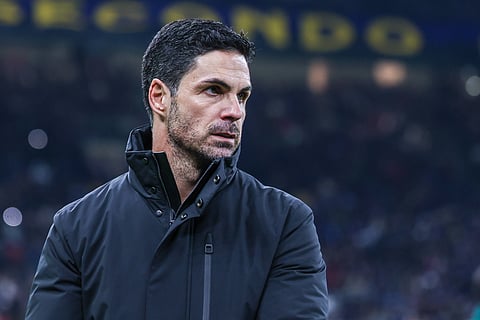Mikel Arteta during Inter Milan vs Arsenal