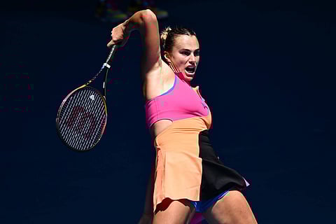 Aryna Sabalenka in action at Australian Open