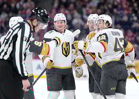 Vegas Golden Knights players celebrate