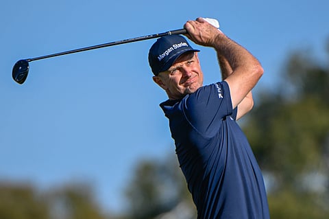 Justin Rose in action at the Farmers Insurance Open