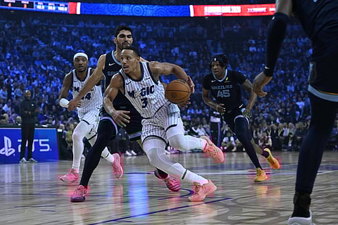 Desmond Bane of Orlando Magic with the ball