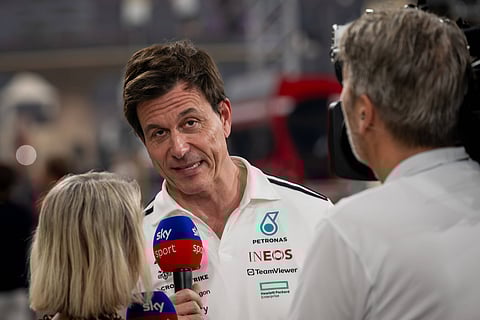 Toto Wolff speaks to the media