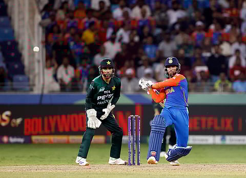 Tilak Varma in action against Pakistan