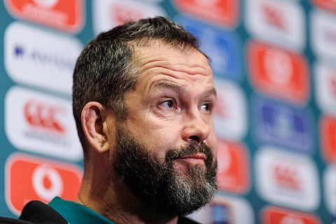Ireland head coach Andy Farrell speaks to the media