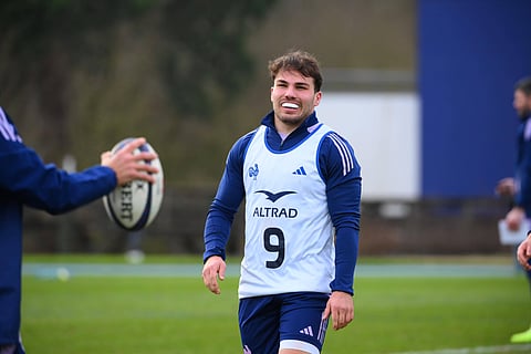 Antoine Dupont during practice session